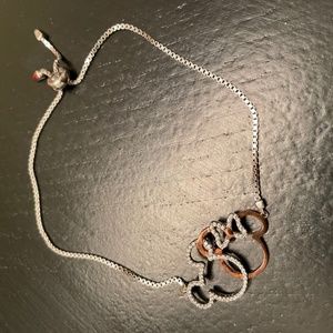 Disney Mickey and Minnie Ears Adjustable Bracelet in Silver and Copper